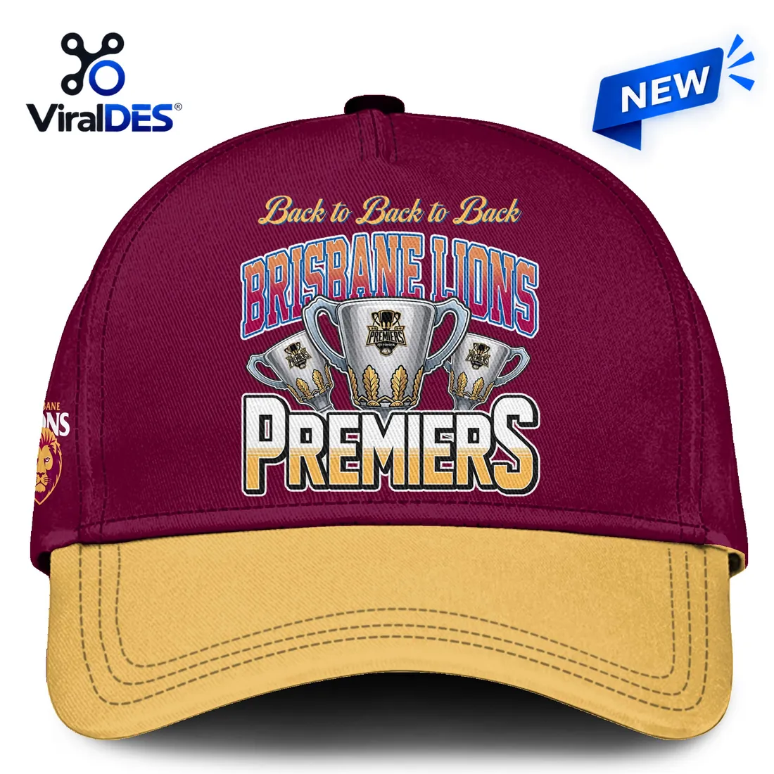 Brisbane Lions AFL Three-Peat Premiers Maroon Hoodie Brisbane Lions AFL Three-Peat Premiers Maroon Hoodie