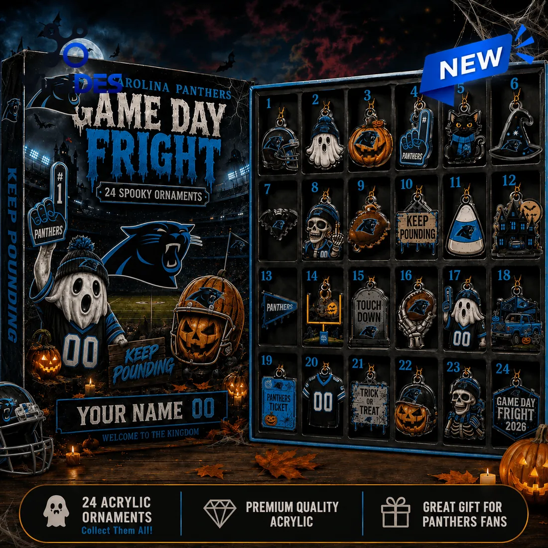 Carolina Panthers Game Day Fright Halloween Advent Calendar Carolina Panthers Game Day Fright Halloween Advent Calendar