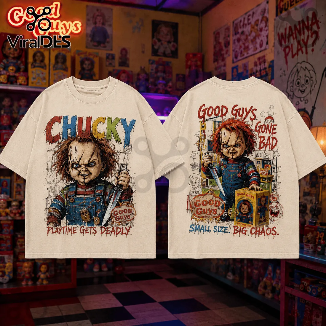 Chucky Good Guys Gone Bad Cream Shirt Chucky Good Guys Gone Bad Cream Shirt