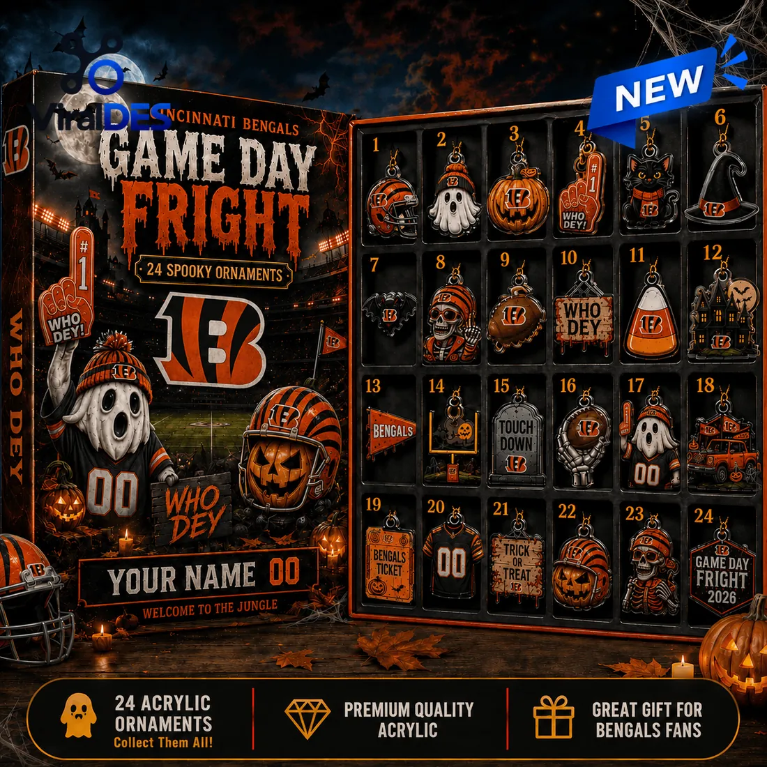 Cincinnati Bengals Game Day Fright Halloween Advent Calendar Cincinnati Bengals Game Day Fright Halloween Advent Calendar