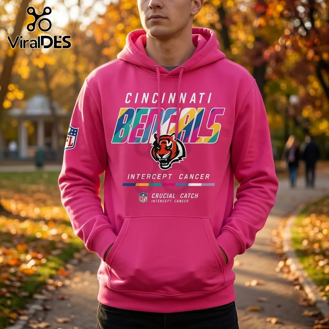 Cincinnati Bengals NFL Crucial Catch Pink Pullover Hoodie Cincinnati Bengals NFL Crucial Catch Pink Pullover Hoodie