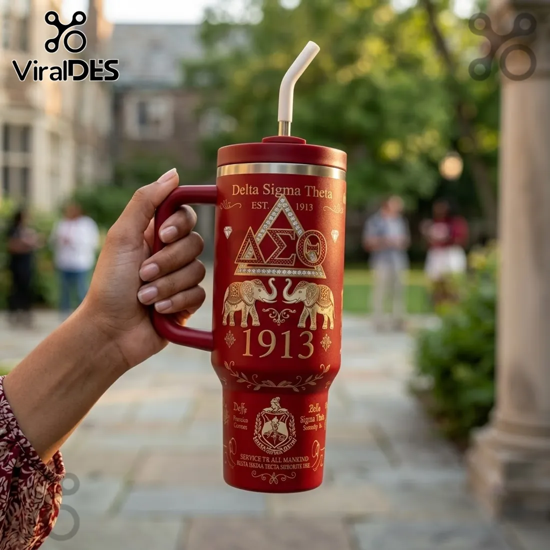 Delta Sigma Theta 40oz Crimson Gold Tumbler Delta Sigma Theta 40oz Crimson Gold Tumbler
