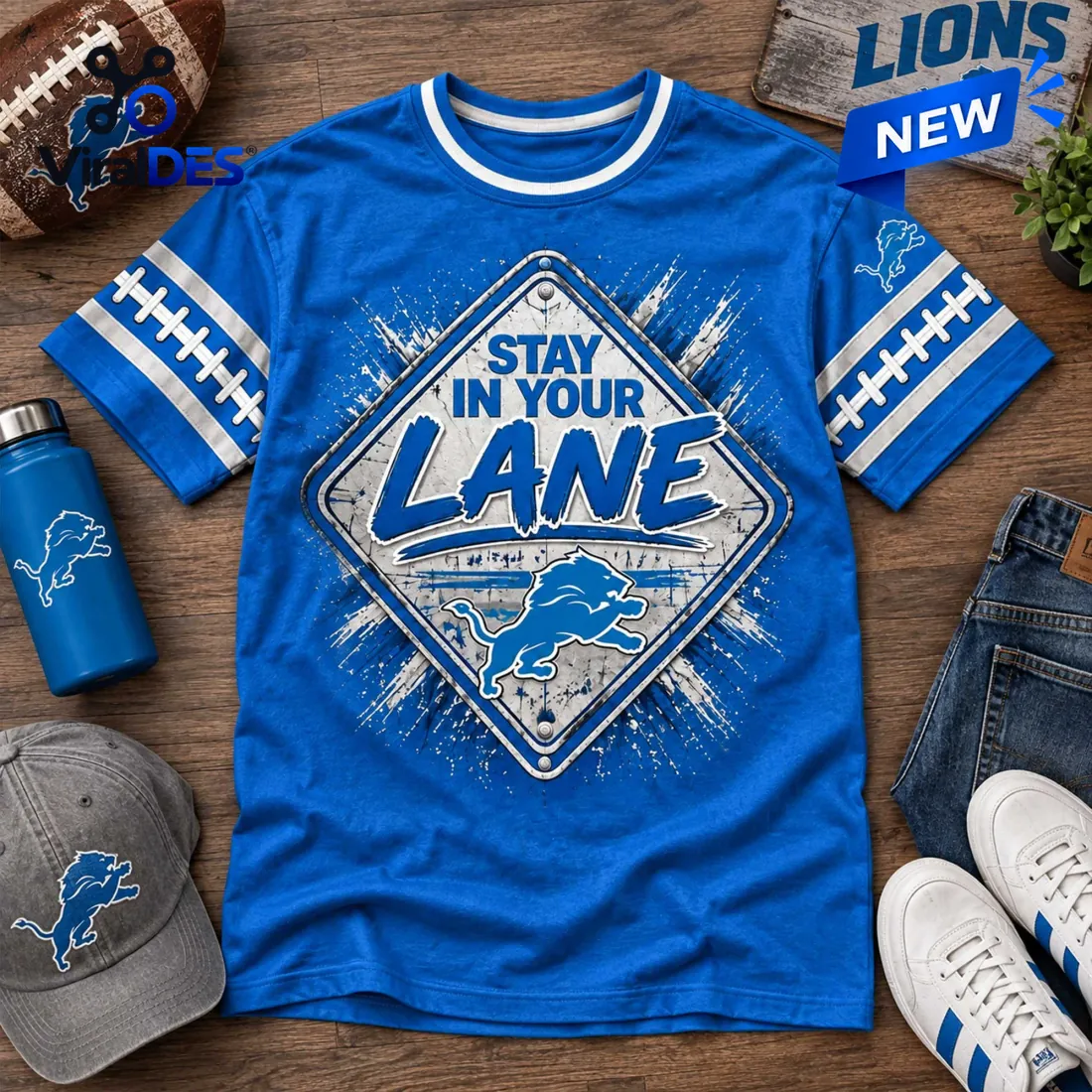 Detroit Lions Logo Football Street Sign T-Shirt Detroit Lions Logo Football Street Sign T-Shirt