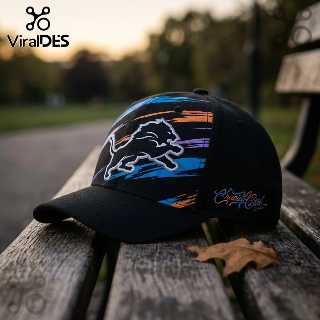 Detroit Lions NFL Crucial Catch Black Hat Detroit Lions NFL Crucial Catch Black Hat
