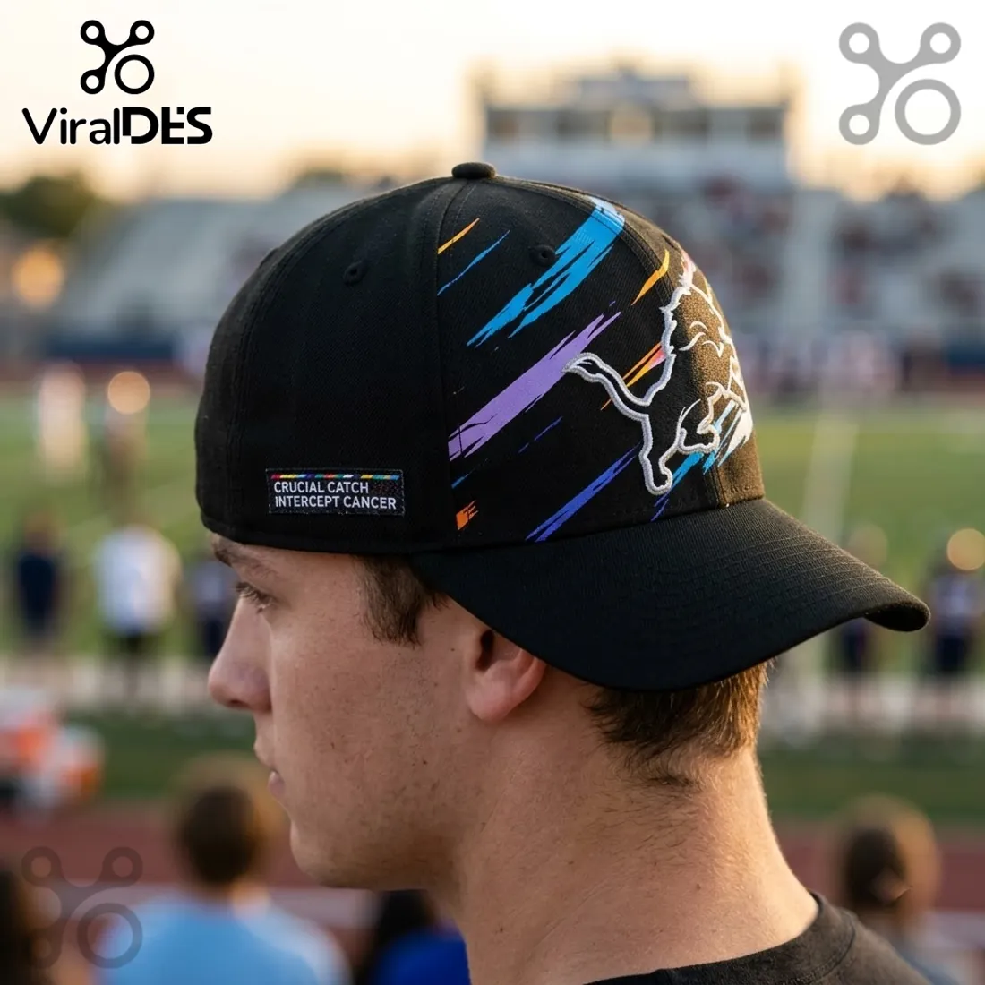 Detroit Lions NFL Crucial Catch Black Hat Detroit Lions NFL Crucial Catch Black Hat
