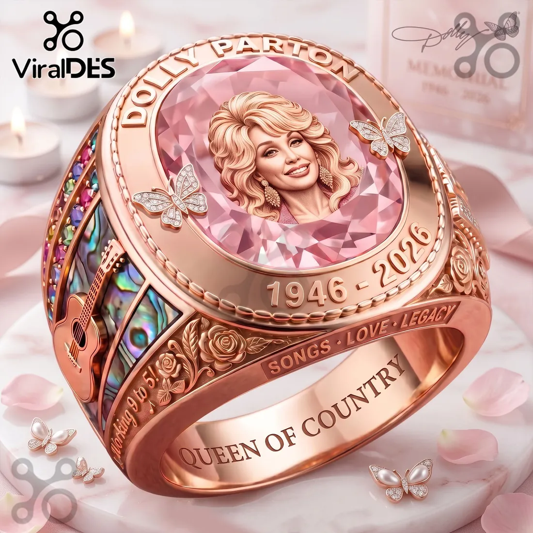 Dolly Parton 1946-2026 Rose Gold Ring Dolly Parton 1946-2026 Rose Gold Ring