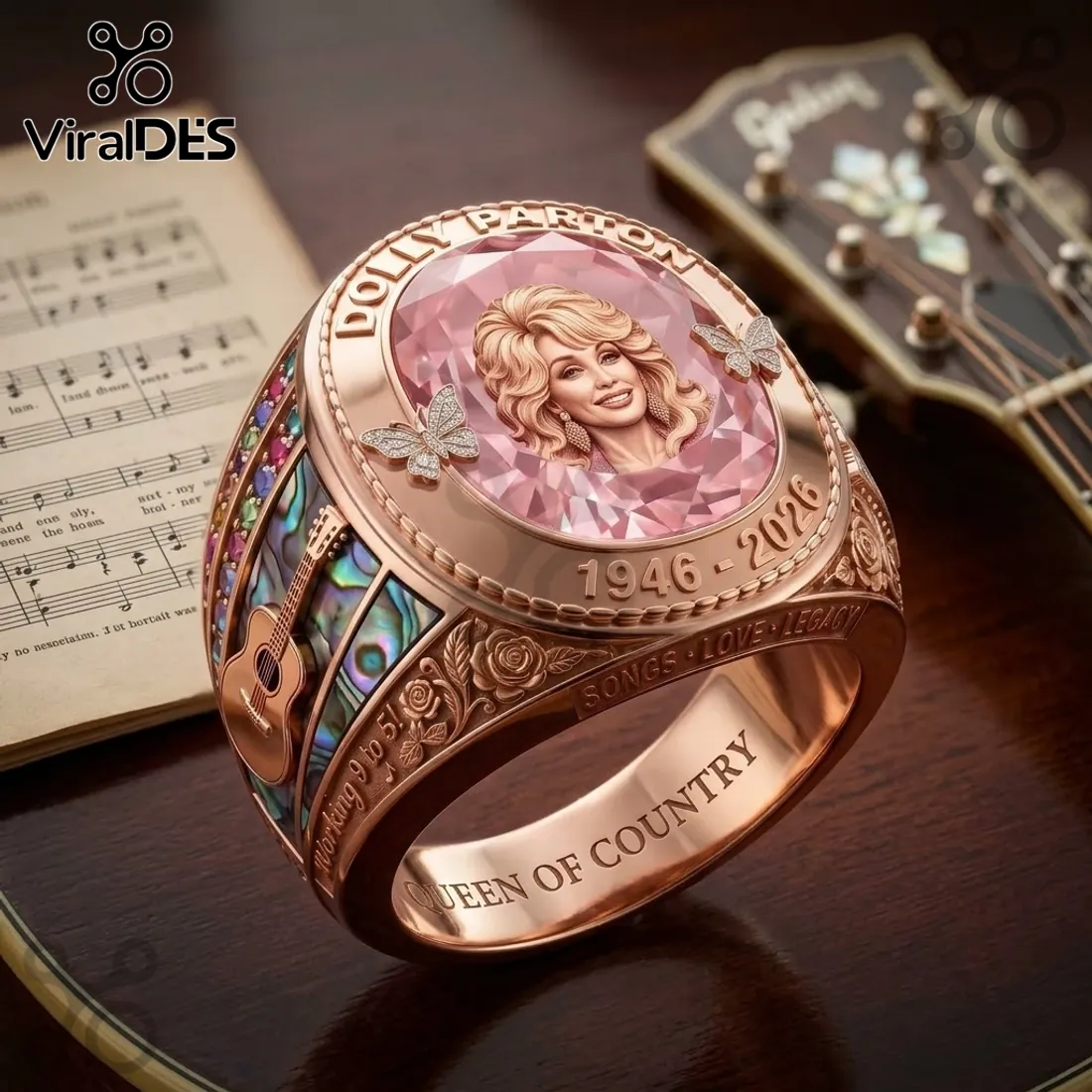 Dolly Parton 1946-2026 Rose Gold Ring Dolly Parton 1946-2026 Rose Gold Ring