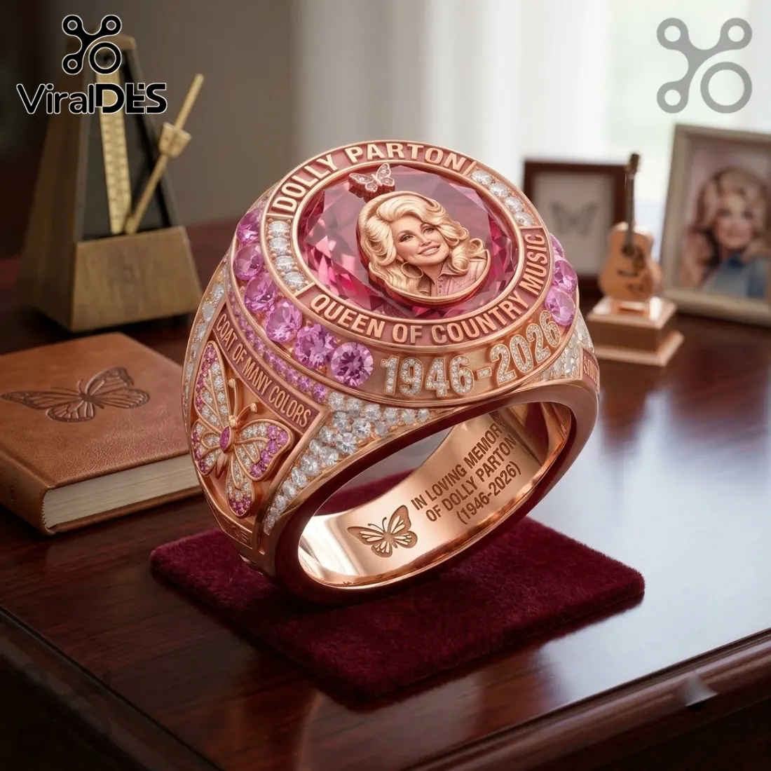 Dolly Parton 1946-2026 Rose Gold Tribute Ring Dolly Parton 1946-2026 Rose Gold Tribute Ring