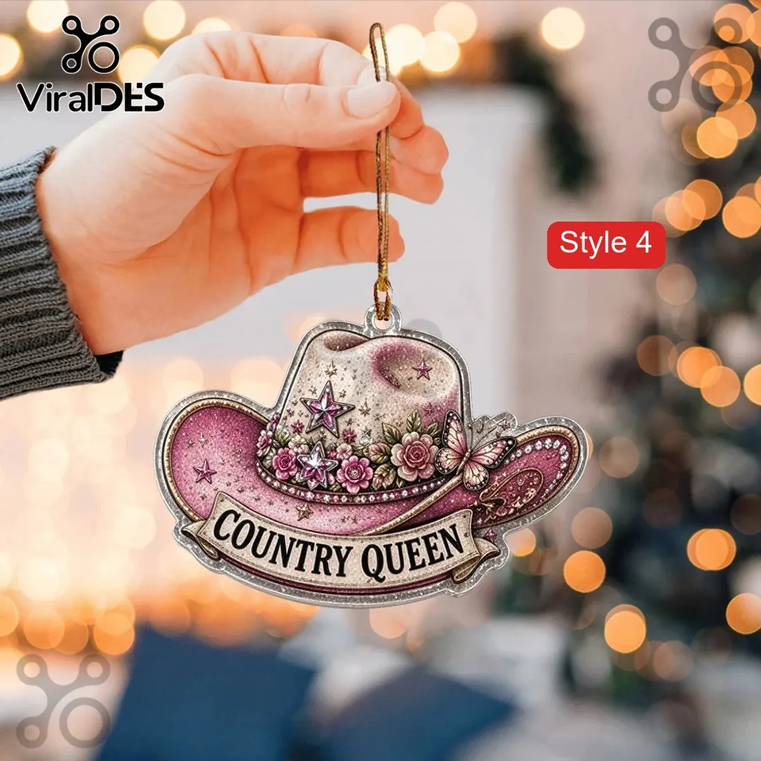 Dolly Parton Pink Rhinestone Acrylic Ornament Set Dolly Parton Pink Rhinestone Acrylic Ornament Set
