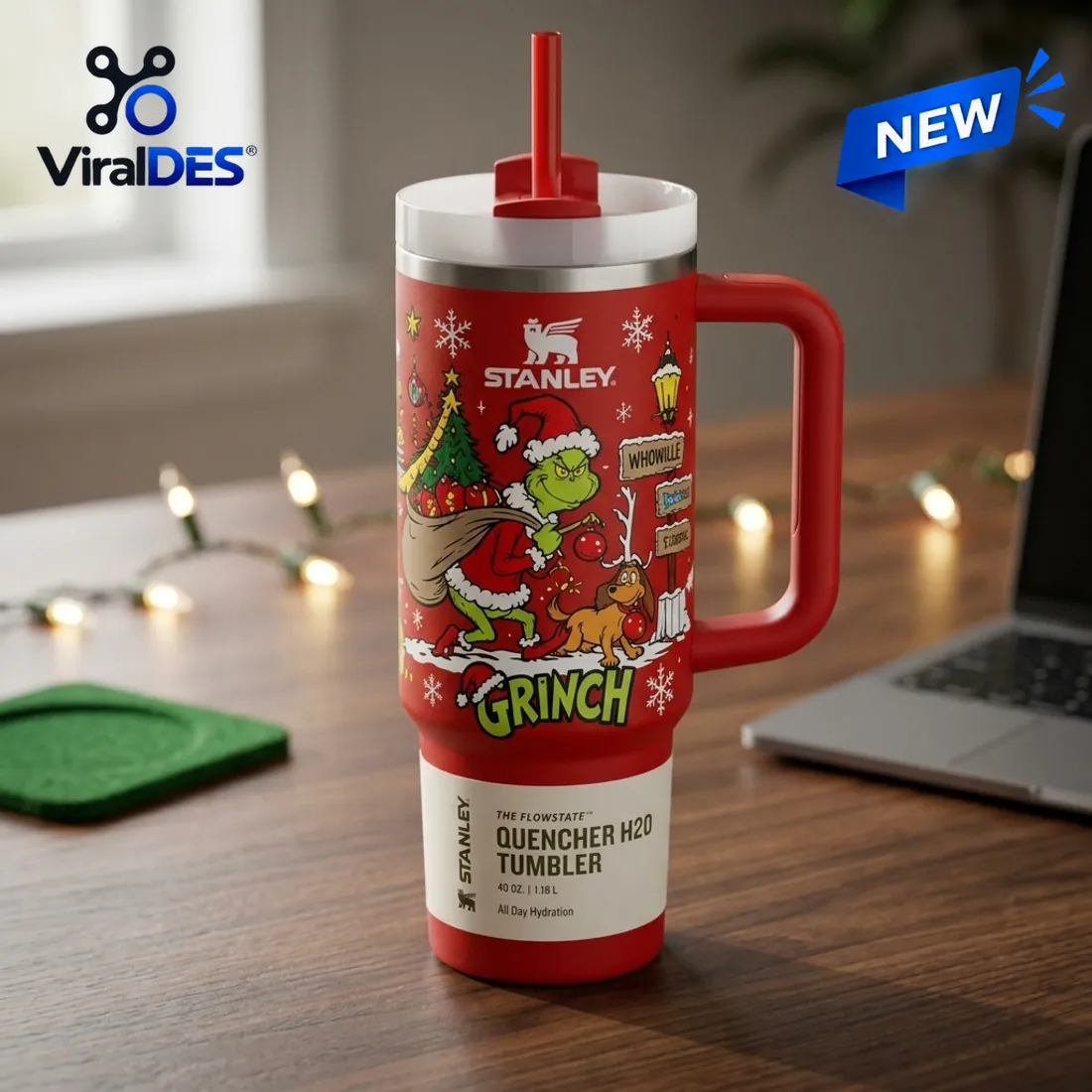 Dr. Seuss The Grinch Stanley Quencher Tumbler Dr. Seuss The Grinch Stanley Quencher Tumbler