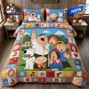 SpongeBob SquarePants Character Patchwork Quilt Bedding Set SpongeBob SquarePants Character Patchwork Quilt Bedding Set