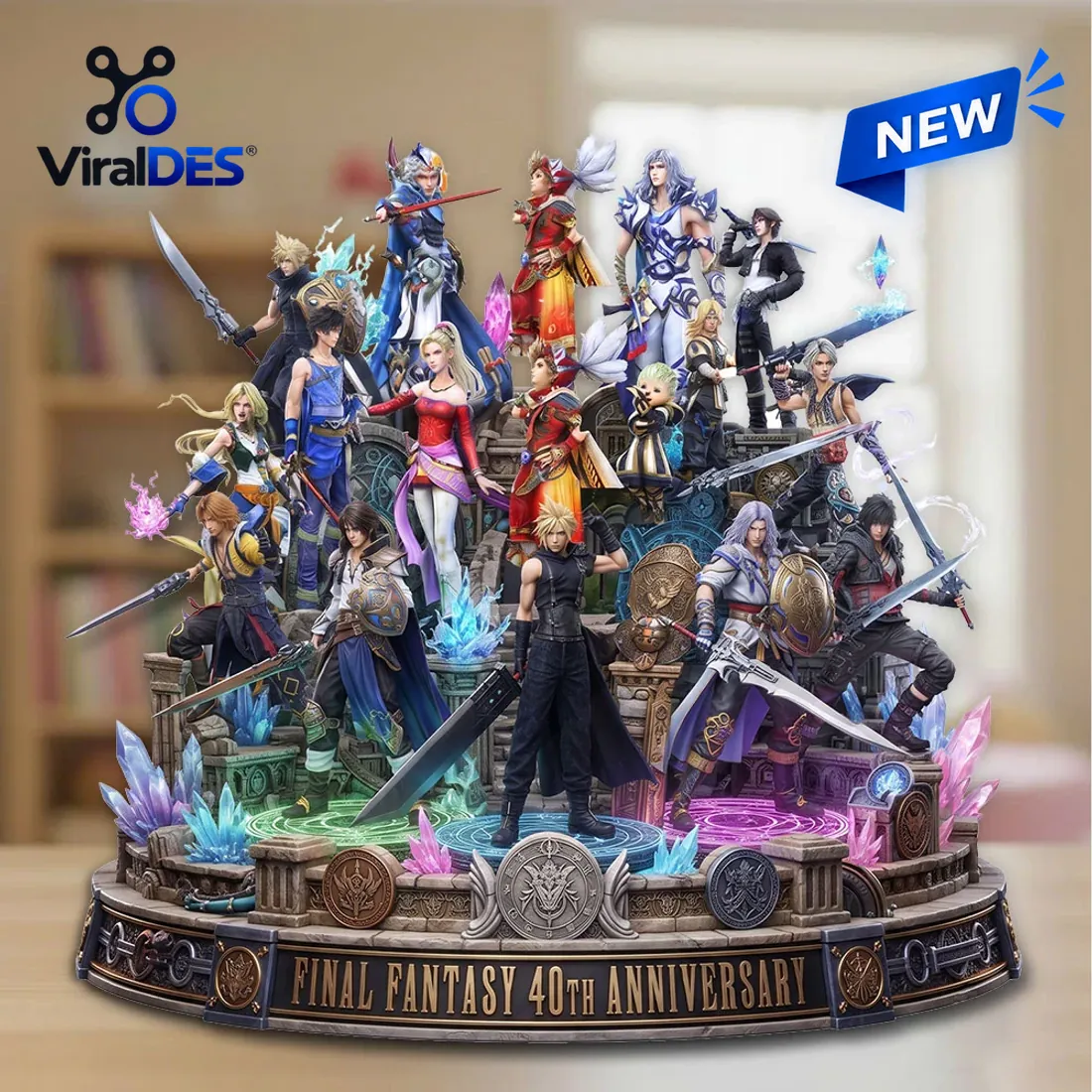 Final Fantasy 40th Anniversary Acrylic Plaque Final Fantasy 40th Anniversary Acrylic Plaque