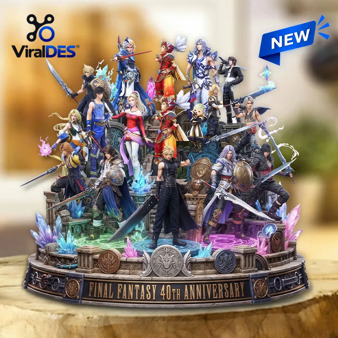 Final Fantasy 40th Anniversary Acrylic Plaque Final Fantasy 40th Anniversary Acrylic Plaque