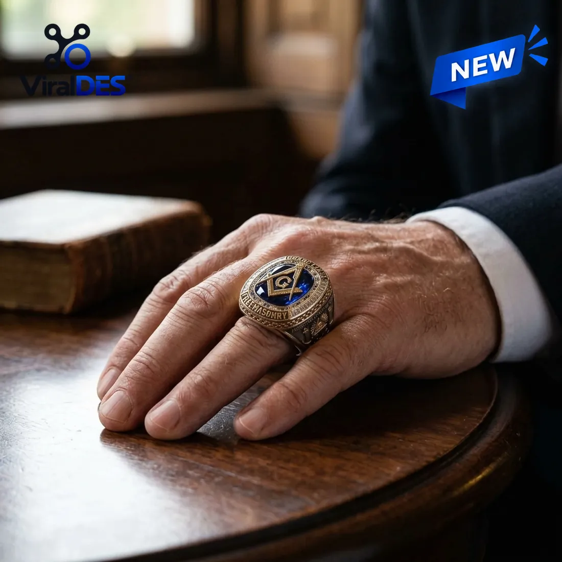 Freemason Square and Compasses Ring Freemason Square and Compasses Ring