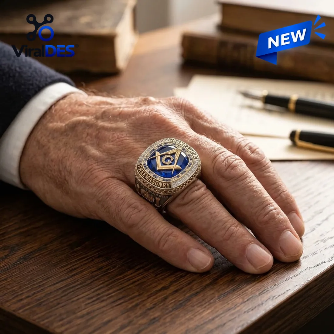 Freemason Square and Compasses Ring Freemason Square and Compasses Ring
