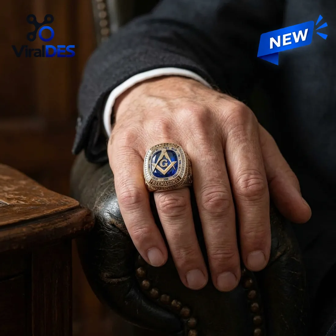 Freemason Square and Compasses Ring Freemason Square and Compasses Ring