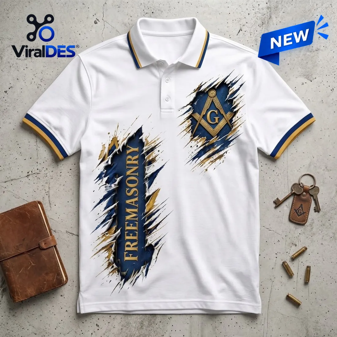Freemasonry Square and Compasses Polo Shirt Freemasonry Square and Compasses Polo Shirt