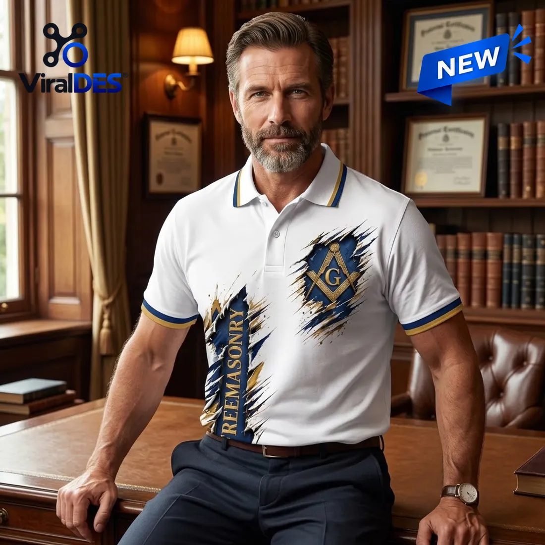 Freemasonry Square and Compasses Polo Shirt Freemasonry Square and Compasses Polo Shirt