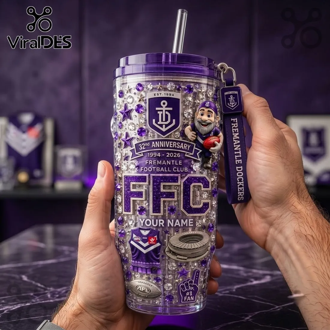 Fremantle Dockers 32nd Anniversary 40oz Tumbler Fremantle Dockers 32nd Anniversary 40oz Tumbler