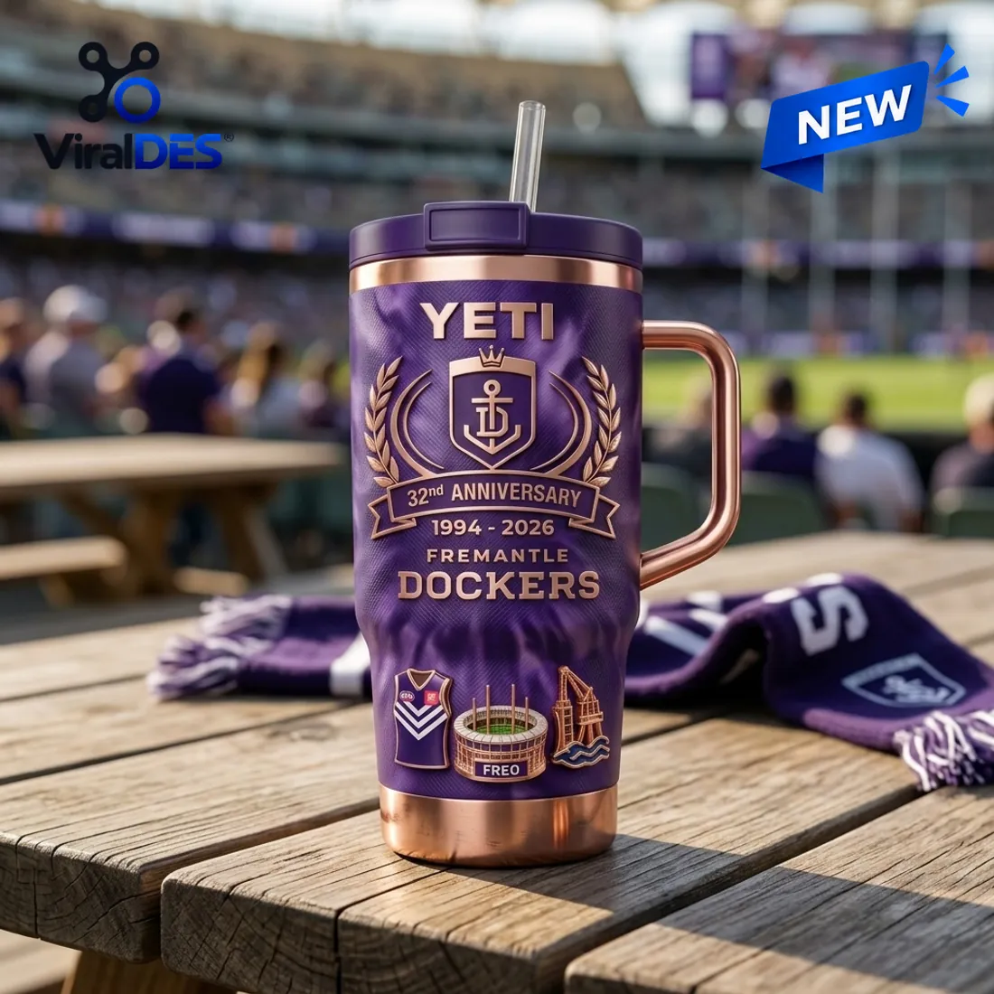 Fremantle Dockers 32nd Anniversary Stanley Tumbler Fremantle Dockers 32nd Anniversary Stanley Tumbler