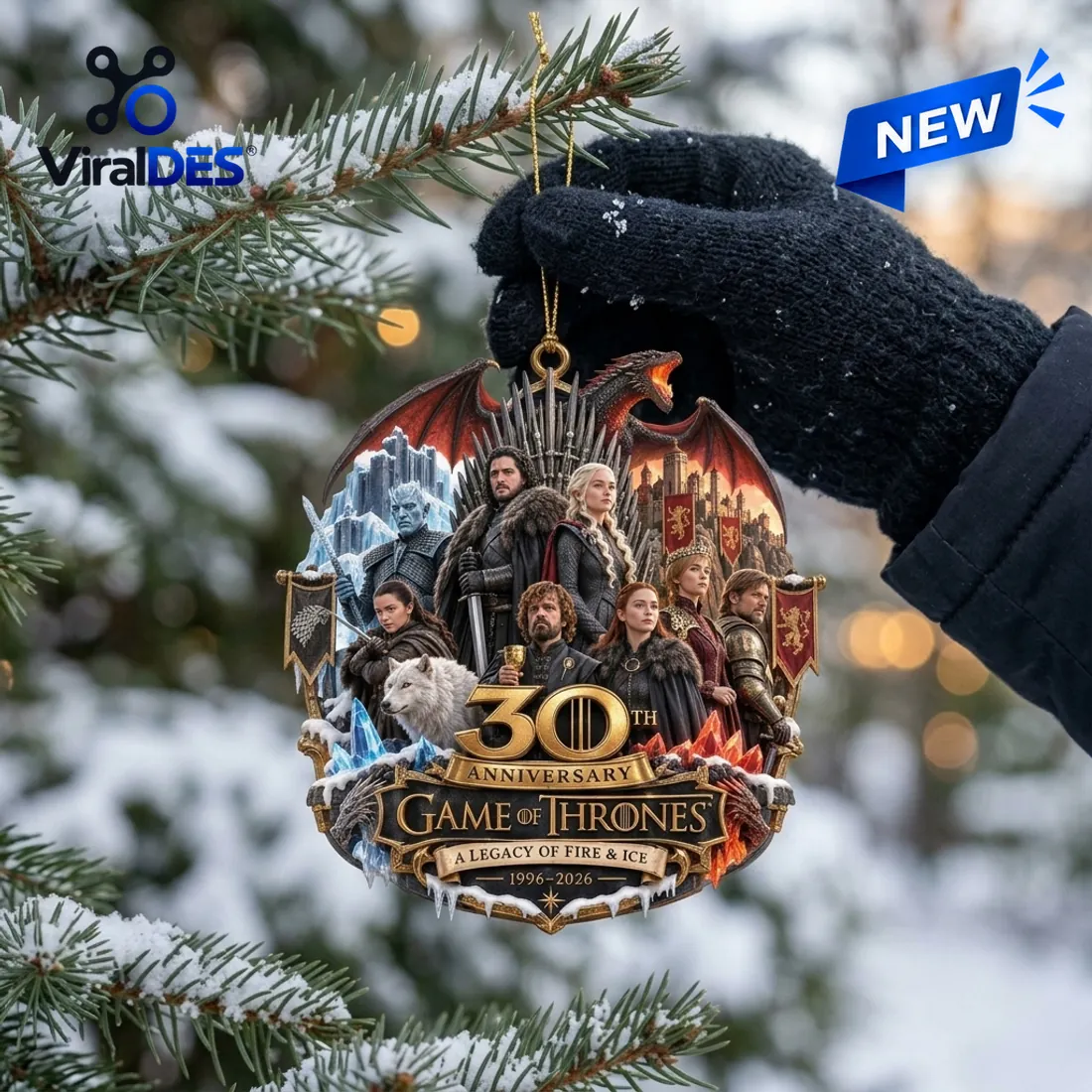Game of Thrones 30th Anniversary Christmas Ornament Game of Thrones 30th Anniversary Christmas Ornament