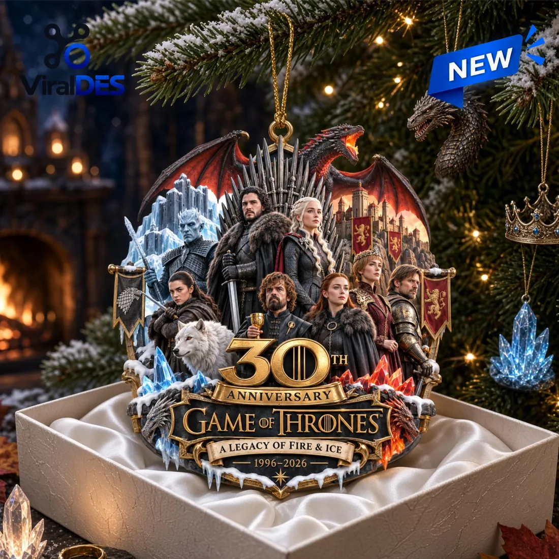 Game of Thrones 30th Anniversary Christmas Ornament Game of Thrones 30th Anniversary Christmas Ornament