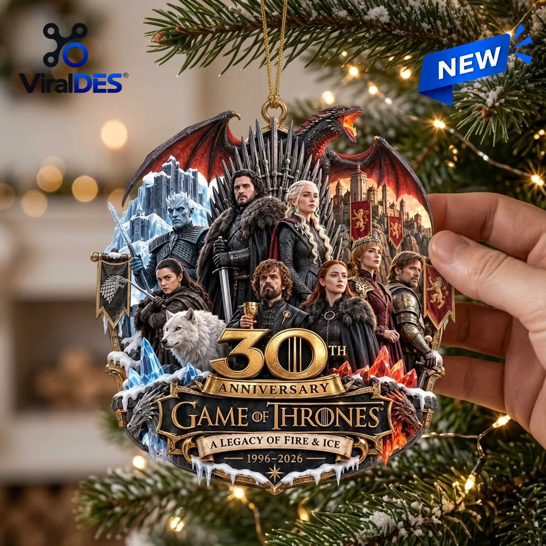 Game of Thrones 30th Anniversary Christmas Ornament Game of Thrones 30th Anniversary Christmas Ornament