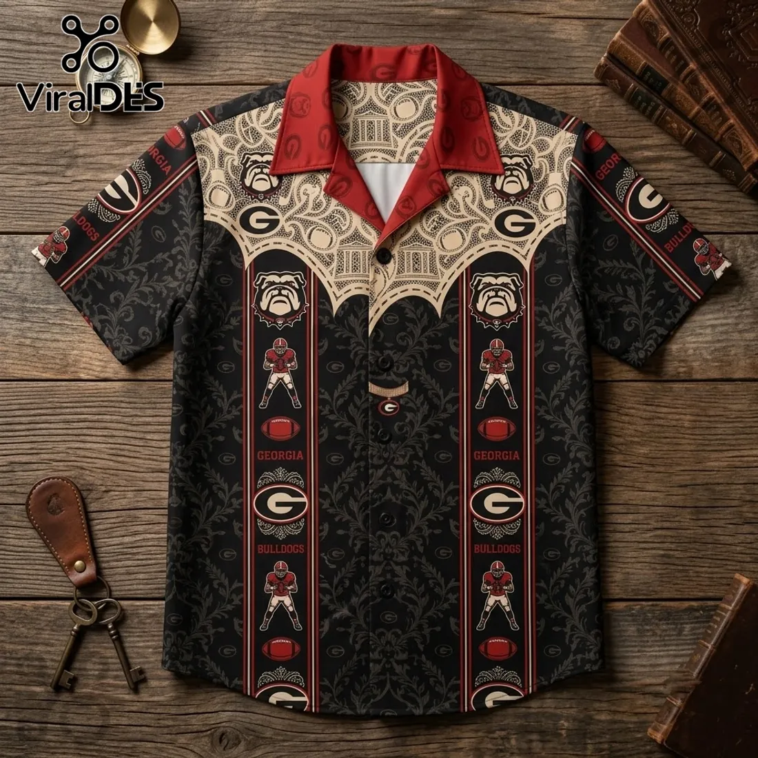 Georgia Bulldogs Premium Mascot Hawaiian Shirt Georgia Bulldogs Premium Mascot Hawaiian Shirt