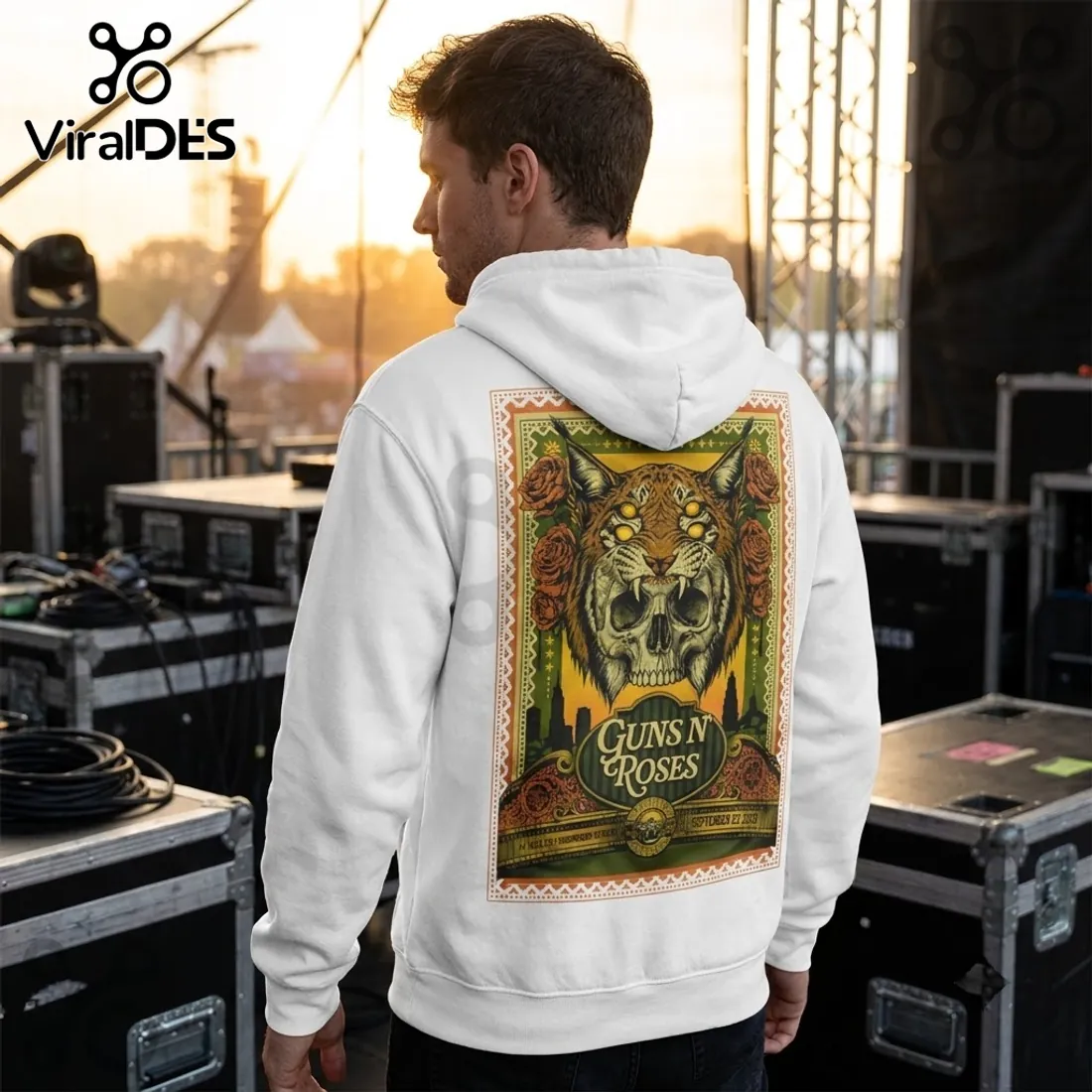 Guns N Roses x The Black Crowes San Diego Tour White Hoodie Guns N Roses x The Black Crowes San Diego Tour White Hoodie