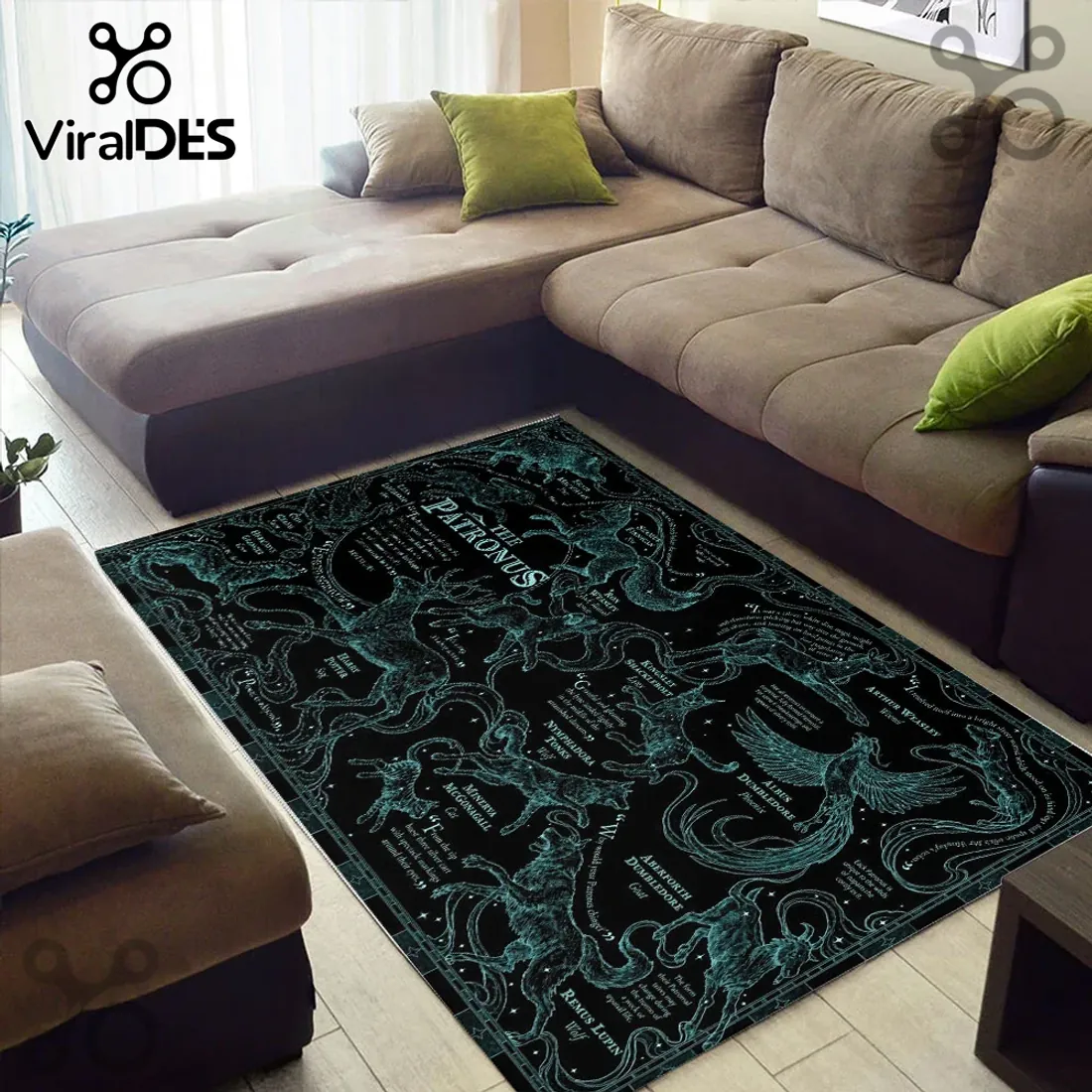 Harry Potter Patronus Charm Rectangular Area Rug Harry Potter Patronus Charm Rectangular Area Rug