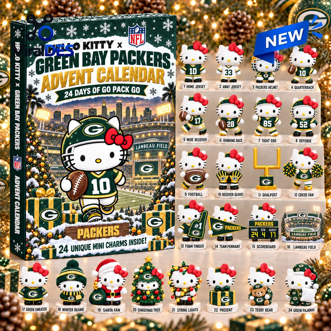 Hello Kitty x Green Bay Packers 2026 Advent Calendar Hello Kitty x Green Bay Packers 2026 Advent Calendar