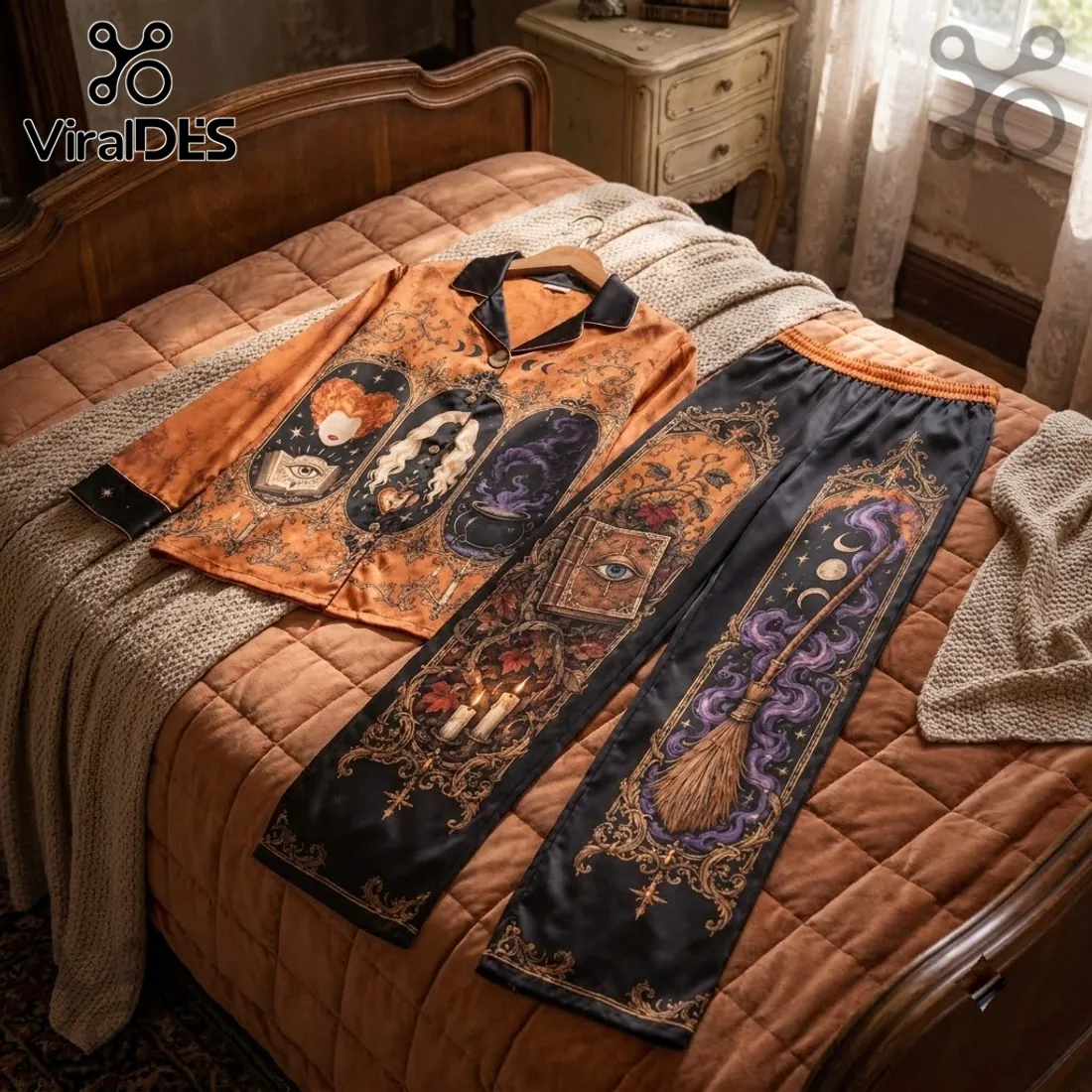 Hocus Pocus Halloween Satin Pajama Set 2026 Hocus Pocus Halloween Satin Pajama Set 2026