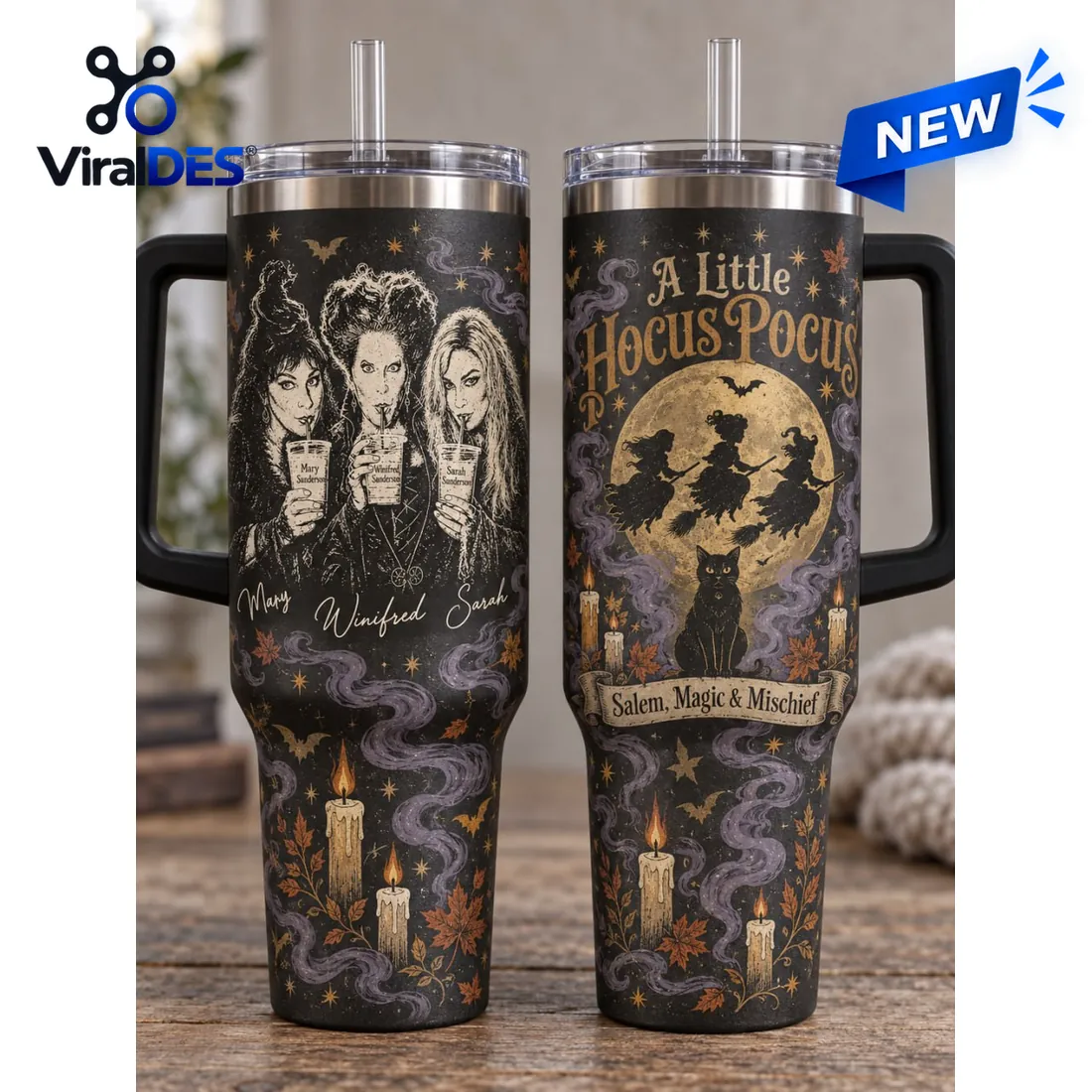 Hocus Pocus Salem Magic 40oz Stanley Tumbler Hocus Pocus Salem Magic 40oz Stanley Tumbler