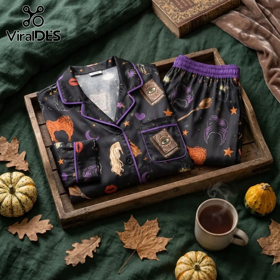 Hocus Pocus Sanderson Sisters Black Pajama Set Hocus Pocus Sanderson Sisters Black Pajama Set