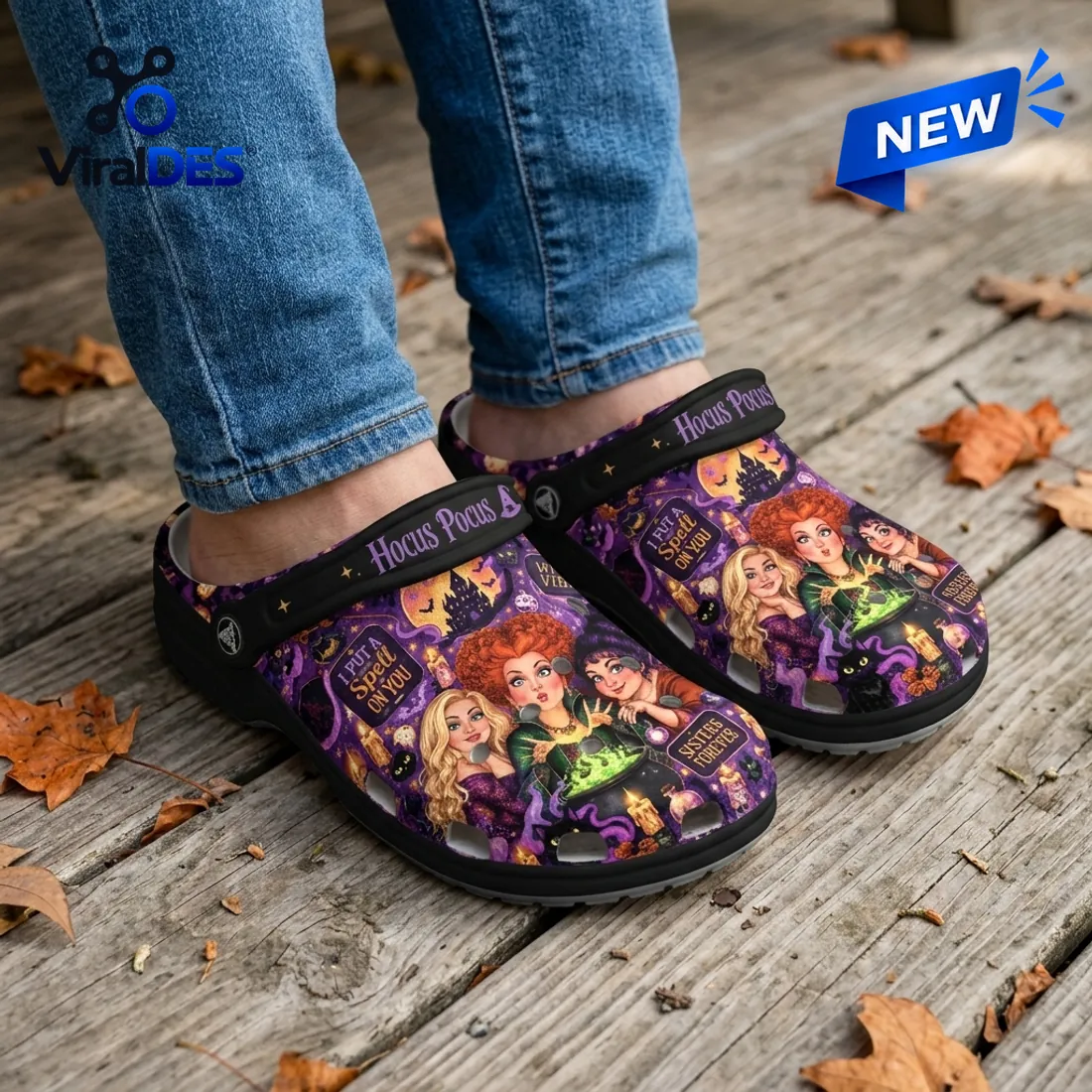 Hocus Pocus Sanderson Sisters Halloween Crocs Clogs Hocus Pocus Sanderson Sisters Halloween Crocs Clogs