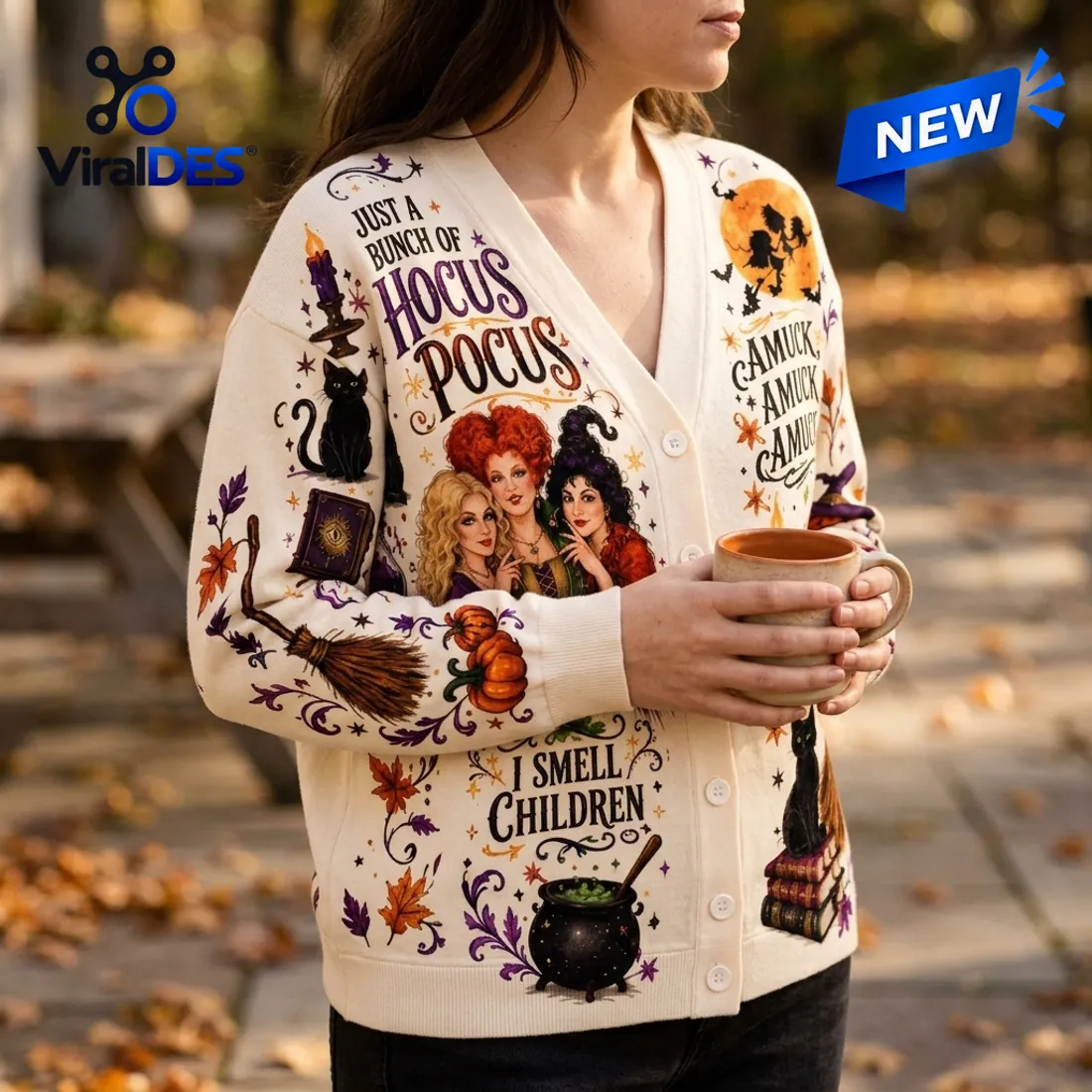 Hocus Pocus Sanderson Sisters Ugly Cardigan Hocus Pocus Sanderson Sisters Ugly Cardigan