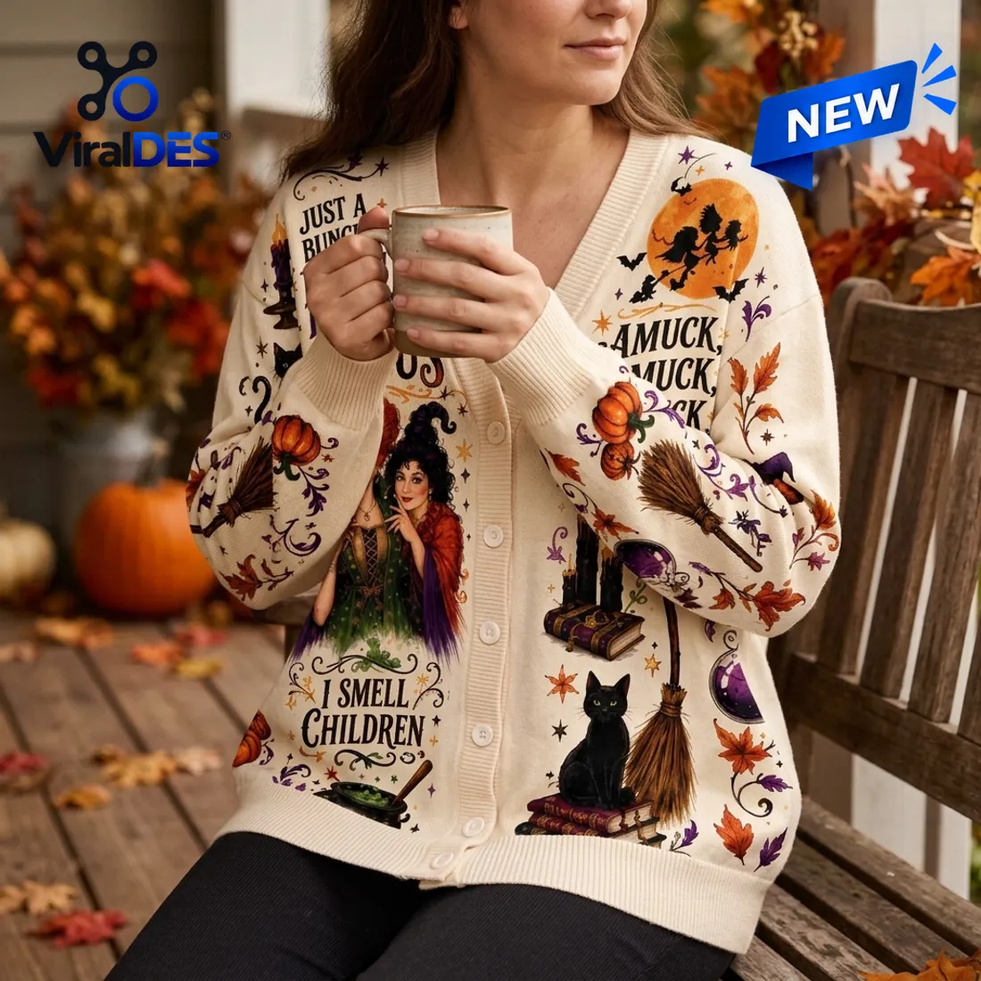 Hocus Pocus Sanderson Sisters Ugly Cardigan Hocus Pocus Sanderson Sisters Ugly Cardigan