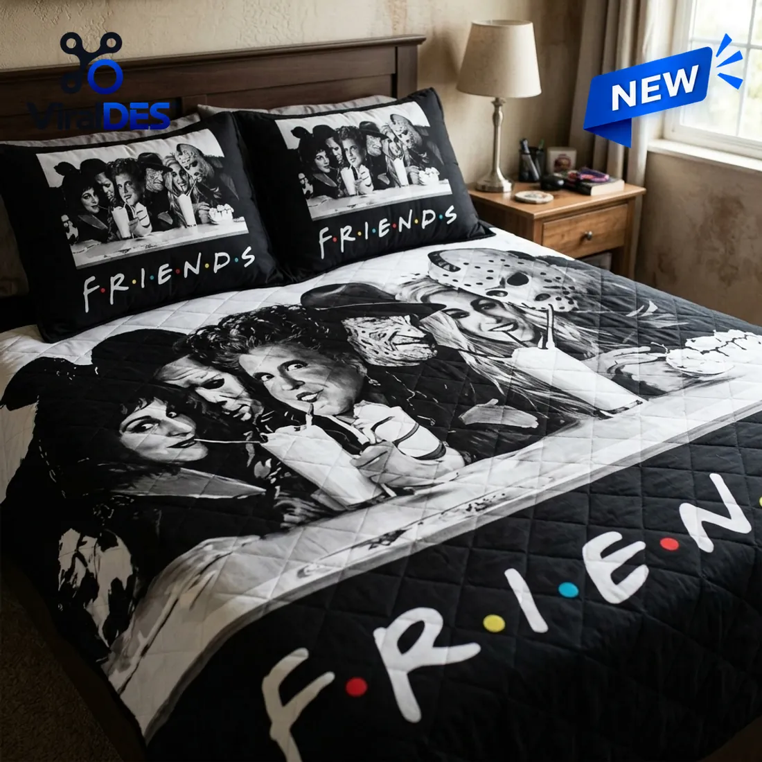Horror Movie Characters Friends Quilt Bedding Set Horror Movie Characters Friends Quilt Bedding Set