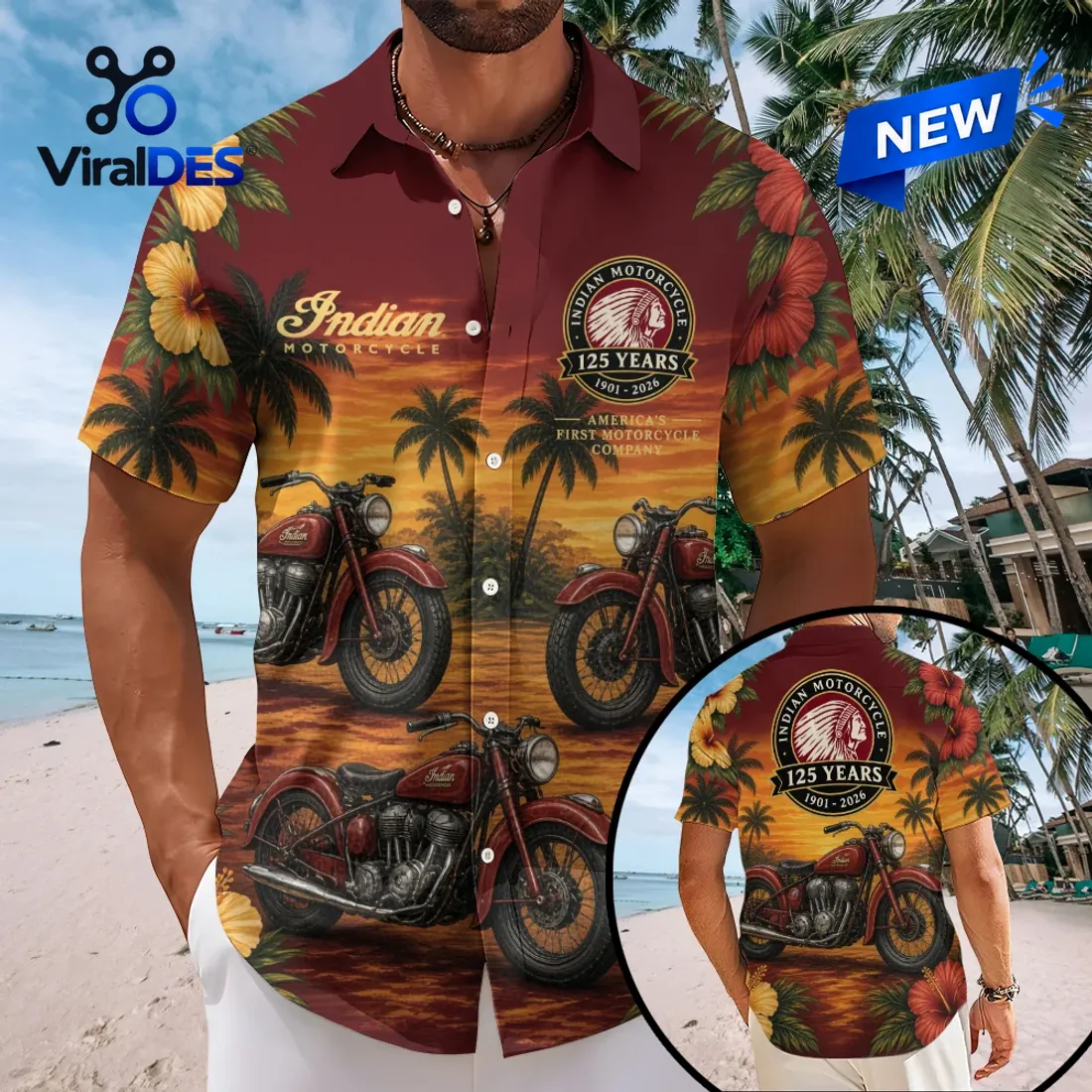 Indian Motorcycle 125th Anniversary Button-Down Shirt Indian Motorcycle 125th Anniversary Button-Down Shirt