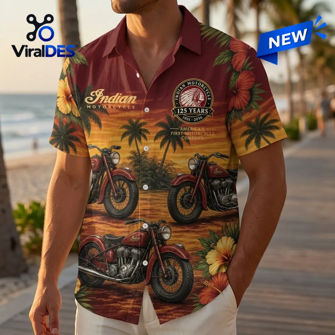 Indian Motorcycle 125th Anniversary Button-Down Shirt Indian Motorcycle 125th Anniversary Button-Down Shirt