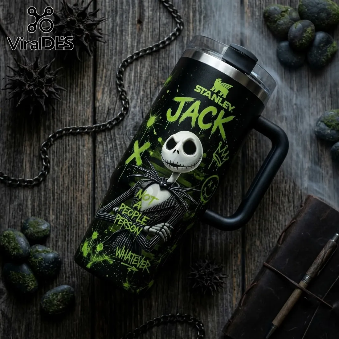 Jack Skellington Not A People Person Black 40oz Tumbler Jack Skellington Not A People Person Black 40oz Tumbler