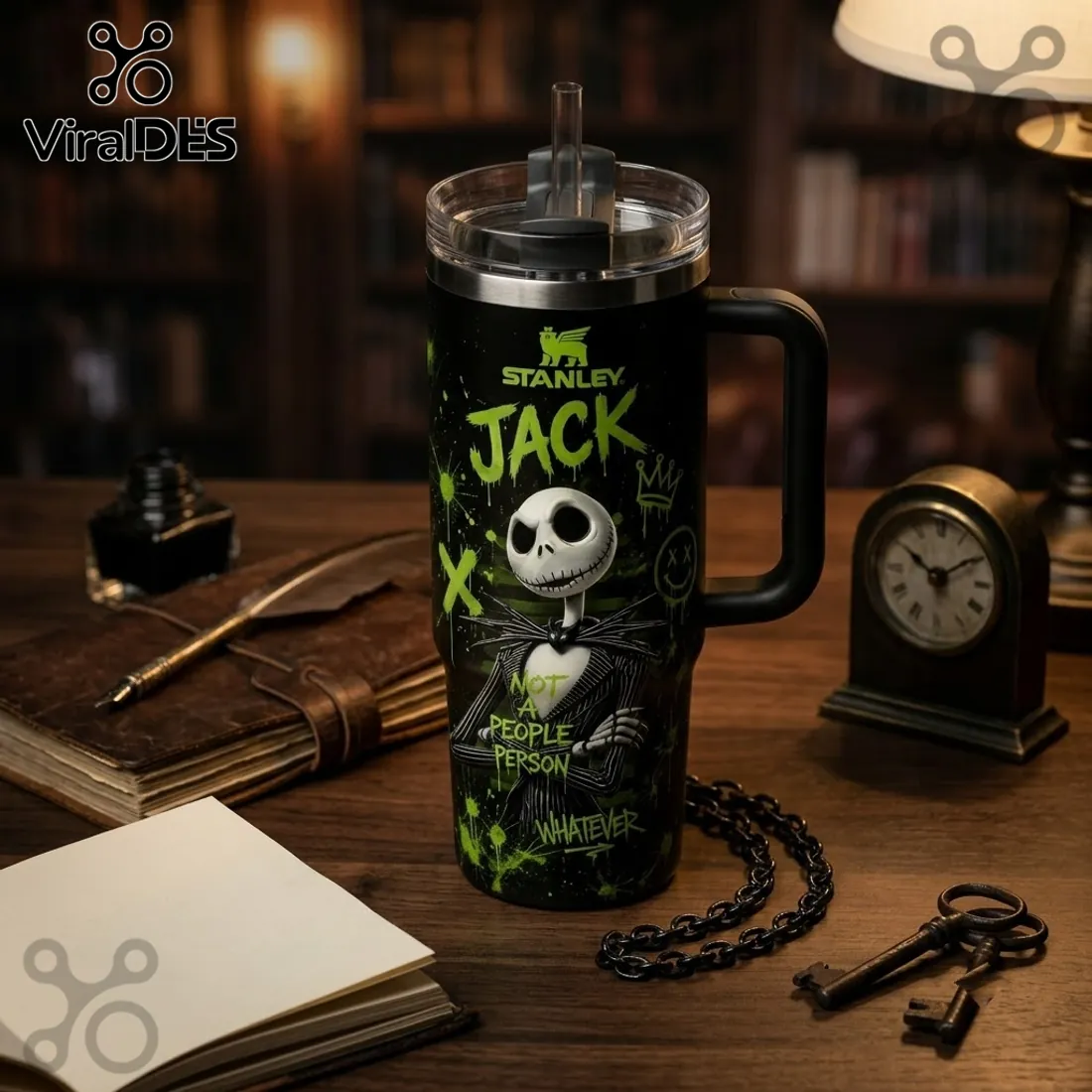 Jack Skellington Not A People Person Black 40oz Tumbler Jack Skellington Not A People Person Black 40oz Tumbler