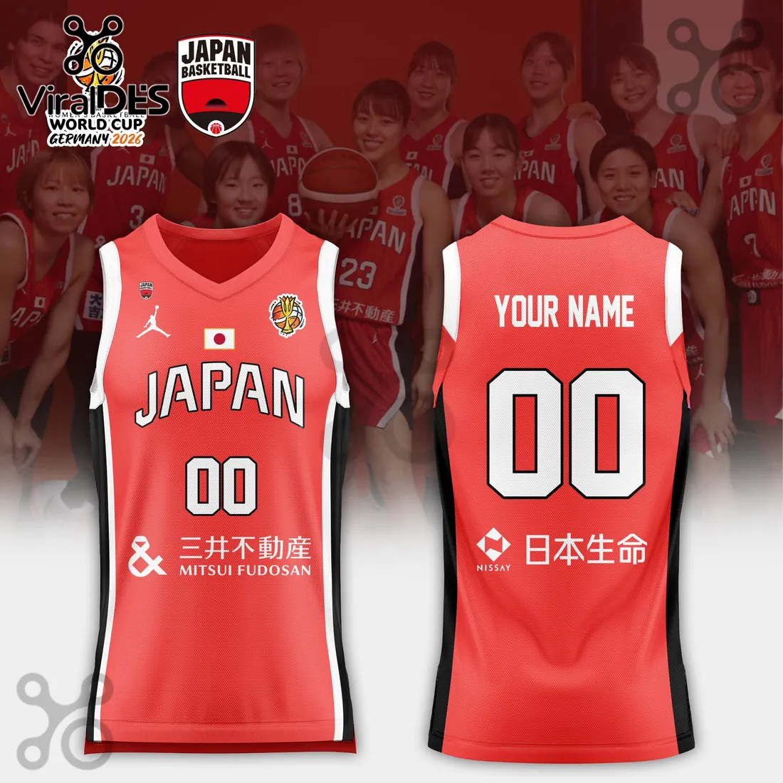 Japan Women’s National Basketball Team 2026 Red Replica Jersey Japan Women’s National Basketball Team 2026 Red Replica Jersey