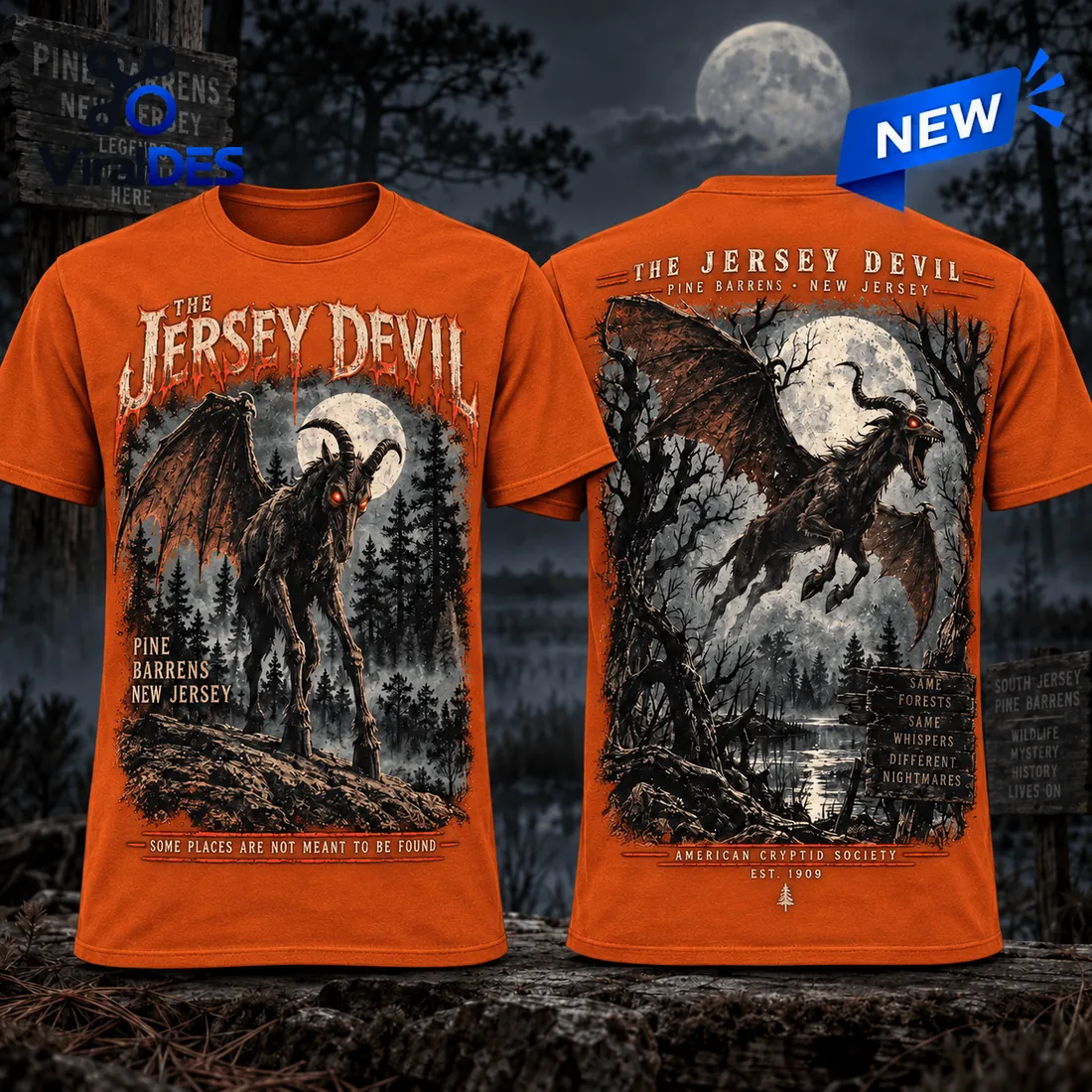 Jersey Devil Pine Barrens Cryptid Black Shirt Jersey Devil Pine Barrens Cryptid Black Shirt