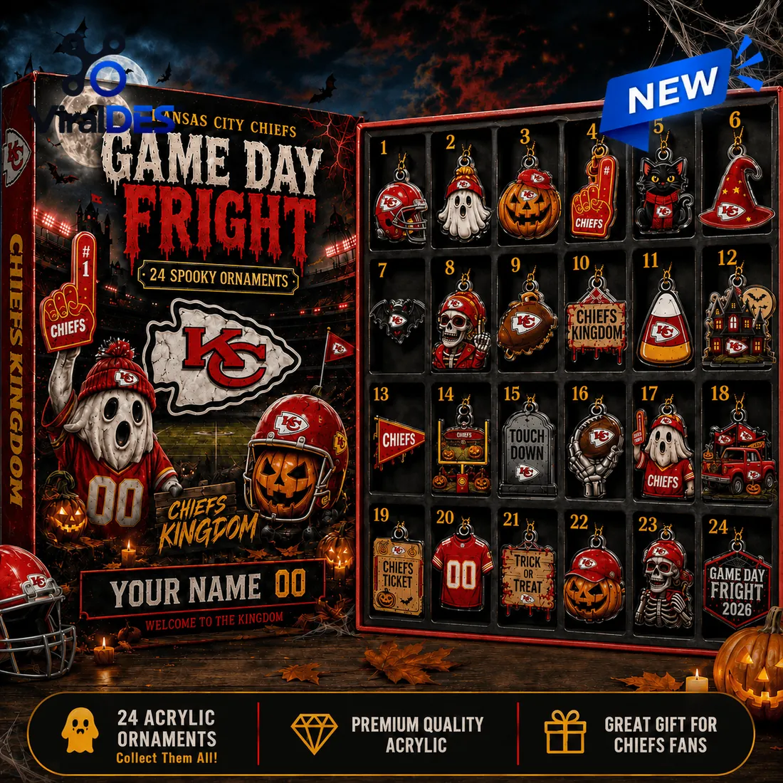 Kansas City Chiefs NFL Halloween Advent Calendar Kansas City Chiefs NFL Halloween Advent Calendar