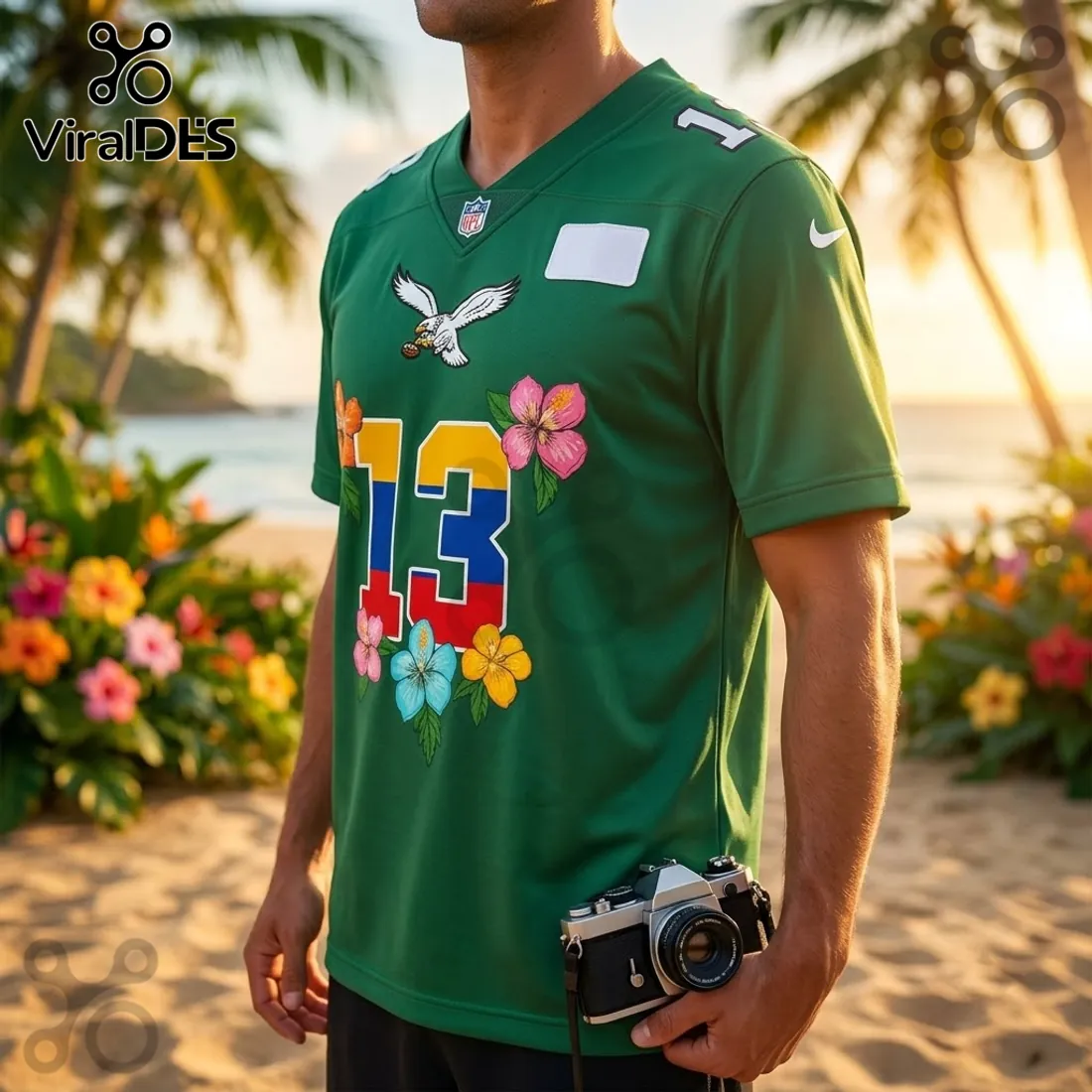 Karol G Tropitour Colombia Floral Football Jersey Karol G Tropitour Colombia Floral Football Jersey