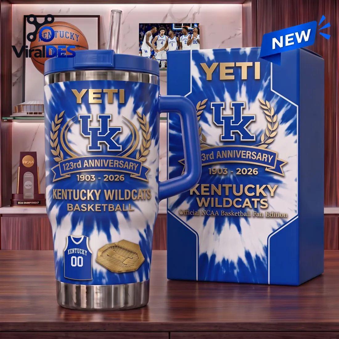 Kentucky Wildcats 123rd Anniversary Stanley Tumbler Kentucky Wildcats 123rd Anniversary Stanley Tumbler
