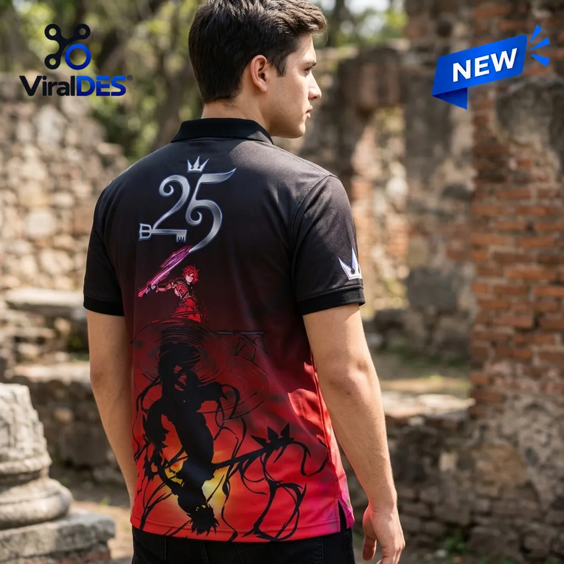 Kingdom Hearts 25th Anniversary Polo Shirt Kingdom Hearts 25th Anniversary Polo Shirt