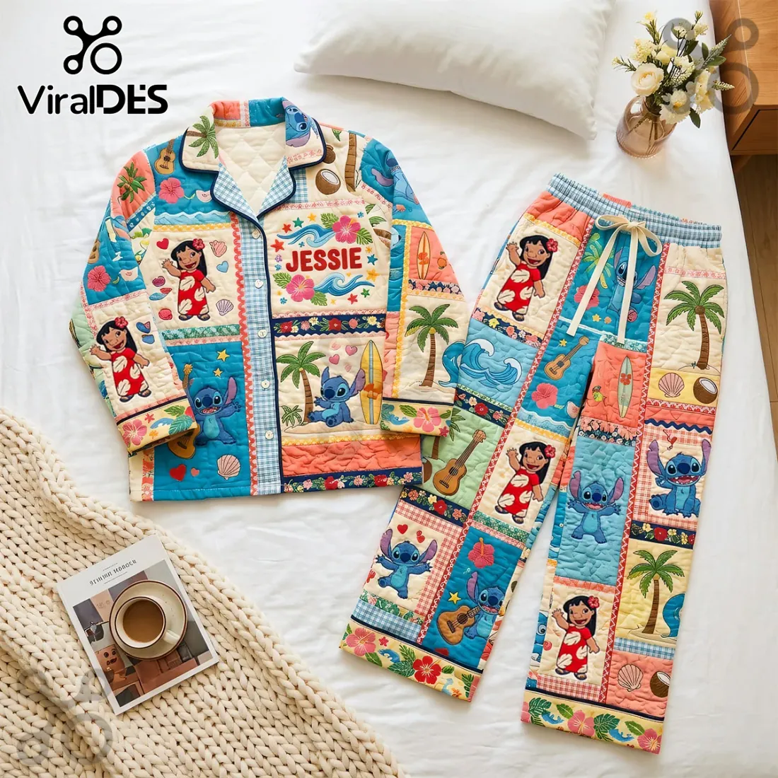 Lilo and Stitch Jessie Tropical Quilted Pajama Set Lilo and Stitch Jessie Tropical Quilted Pajama Set