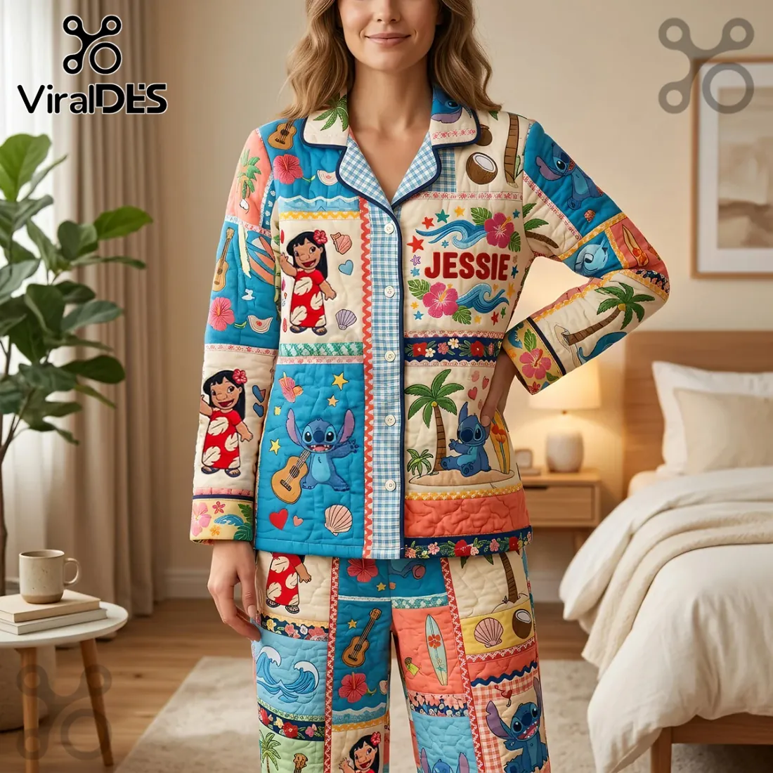 Lilo and Stitch Jessie Tropical Quilted Pajama Set Lilo and Stitch Jessie Tropical Quilted Pajama Set